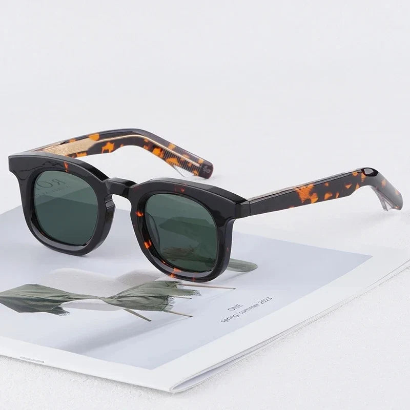 JMM Devaux Acetate Rectangle Sunglasses Uv400 Men and Women High Quality Classical Handmade Prescription Eyeglasses with Case