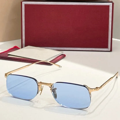 FONDA pure titanium frameless sunglasses - top-quality fashionable luxury accessories designed for both men and women with UV400