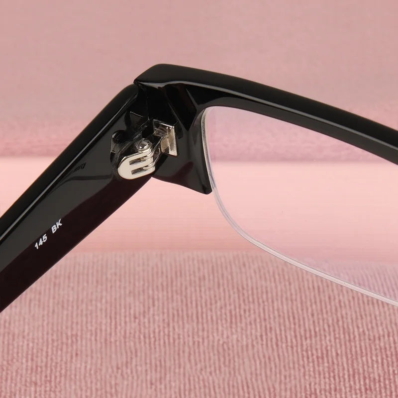 New Women Semi-Rimless Acetate Sunglasses Brand Desinger  Retro Fashionable Eyeware Ladies Traveling Rectangle For SUN GLASSES